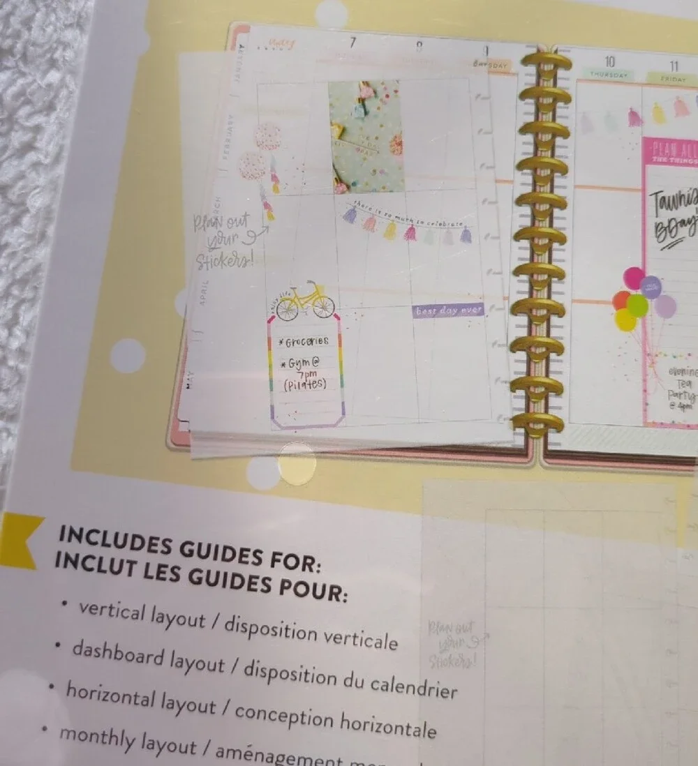 The Happy Planner Sticker Planning Guides - Clear Sheets To Create Your Planner